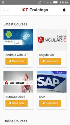ICT-Trainings Official android App screenshot 2
